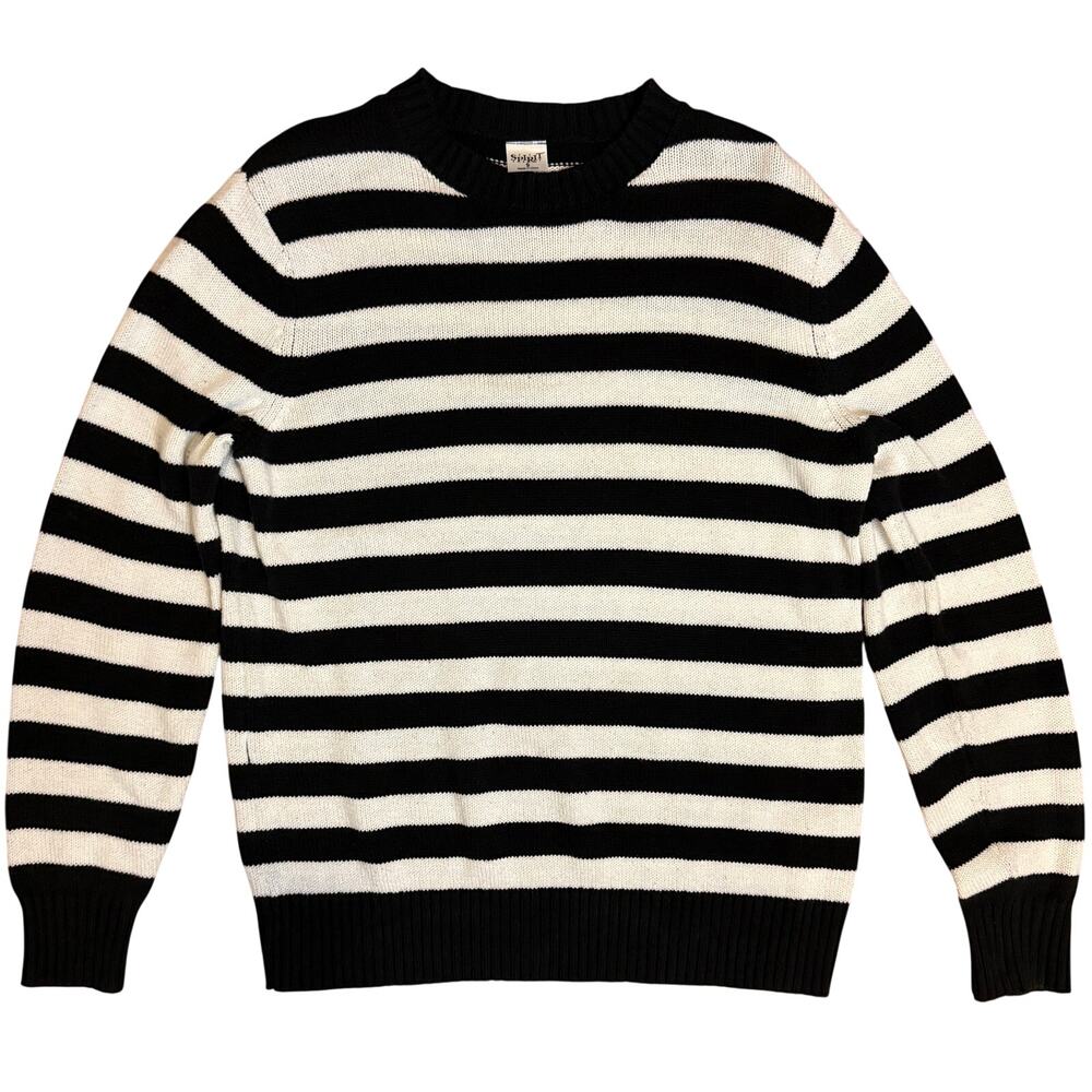 Spirit Halloween Beetlejuice style striped knit crewneck sweater size S